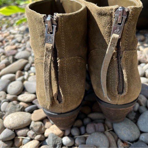 Sam Edelman Larkin Olive Suede Ankle Boots 7.5 - Picture 5 of 10